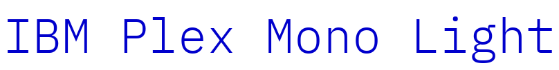 IBM Plex Mono Light 字体